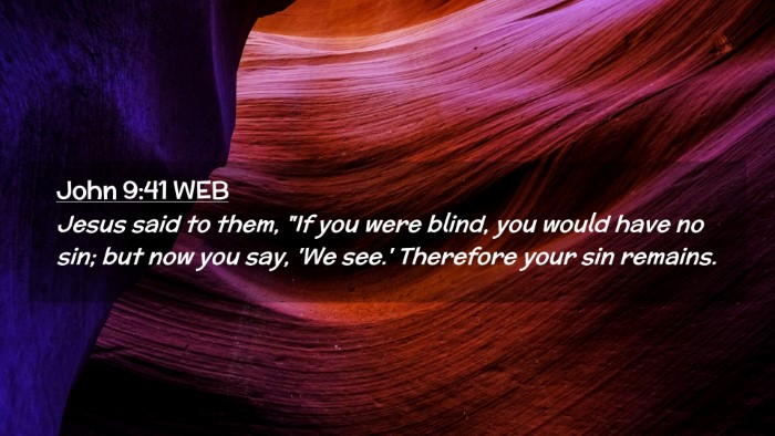 Picture 02 - John 9:41 WEB Desktop Wallpaper - Jesus said to them, 
