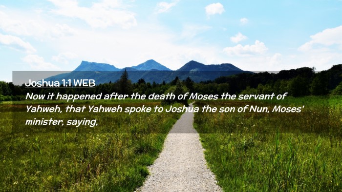 Picture 02 - Joshua 1:1 WEB Desktop Wallpaper - Now it happened after the death of Moses the - Desktop Bible Verse Wallpaper