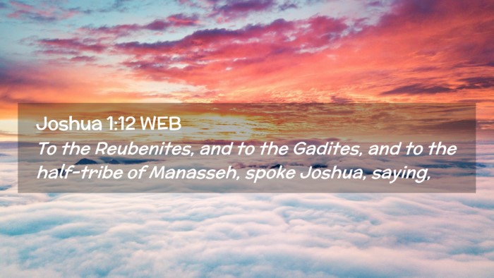 Picture 02 - Joshua 1:12 WEB Desktop Wallpaper - To the Reubenites, and to the Gadites, and to the - Desktop Bible Verse Wallpaper