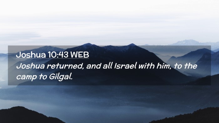 Picture 02 - Joshua 10:43 WEB Desktop Wallpaper - Joshua returned, and all Israel with him, to the - Desktop Bible Verse Wallpaper