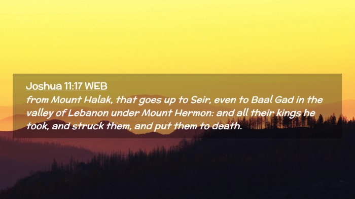 Picture 02 - Joshua 11:17 WEB Desktop Wallpaper - from Mount Halak, that goes up to Seir, even to - Desktop Bible Verse Wallpaper