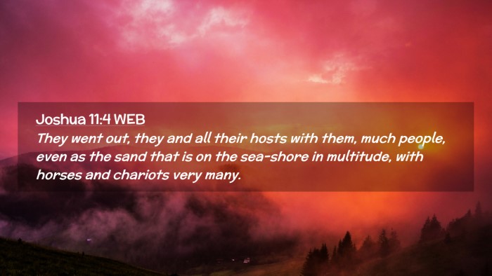 Picture 02 - Joshua 11:4 WEB Desktop Wallpaper - They went out, they and all their hosts with - Desktop Bible Verse Wallpaper