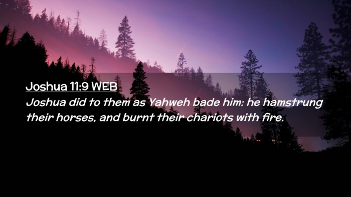 Picture 02 - Joshua 11:9 WEB Desktop Wallpaper - Joshua did to them as Yahweh bade him: he - Desktop Bible Verse Wallpaper