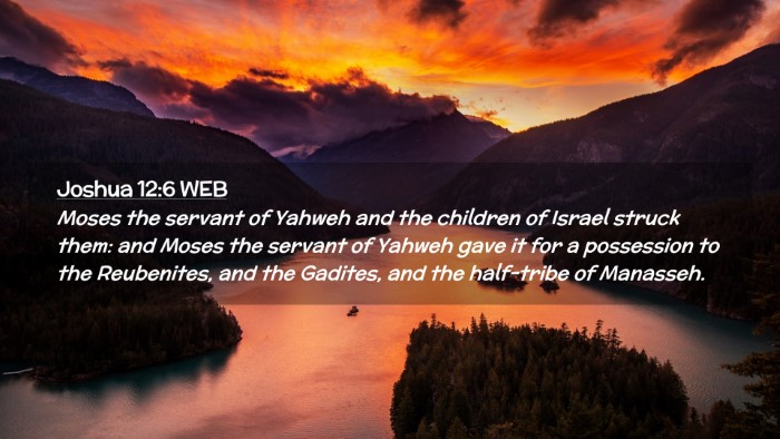 Picture 02 - Joshua 12:6 WEB Desktop Wallpaper - Moses the servant of Yahweh and the children of - Desktop Bible Verse Wallpaper