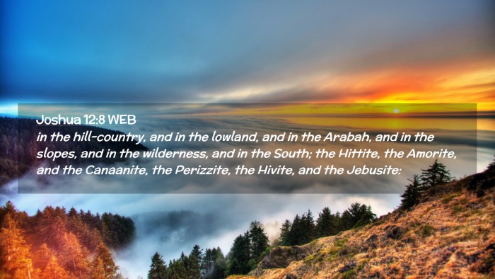Picture 02 - Joshua 12:8 WEB Desktop Wallpaper - in the hill-country, and in the lowland, and in - Desktop Bible Verse Wallpaper