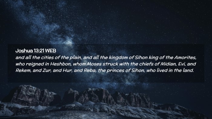 Picture 02 - Joshua 13:21 WEB Desktop Wallpaper - and all the cities of the plain, and all the - Desktop Bible Verse Wallpaper
