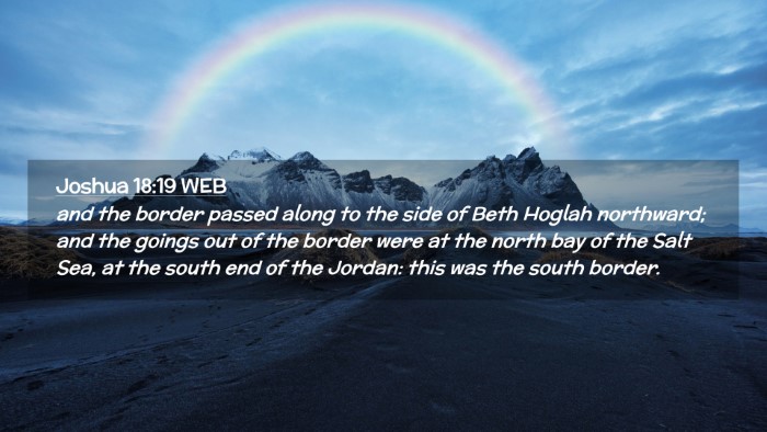 Picture 02 - Joshua 18:19 WEB Desktop Wallpaper - and the border passed along to the side of Beth - Desktop Bible Verse Wallpaper