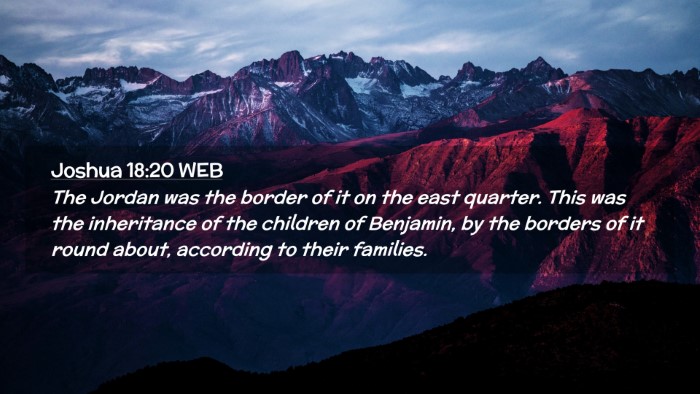 Picture 02 - Joshua 18:20 WEB Desktop Wallpaper - The Jordan was the border of it on the east - Desktop Bible Verse Wallpaper