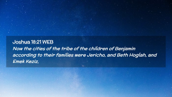 Picture 02 - Joshua 18:21 WEB Desktop Wallpaper - Now the cities of the tribe of the children of - Desktop Bible Verse Wallpaper