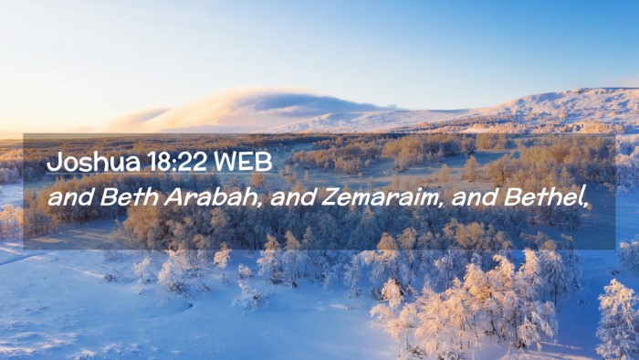 Picture 02 - Joshua 18:22 WEB Desktop Wallpaper - and Beth Arabah, and Zemaraim, and - Desktop Bible Verse Wallpaper
