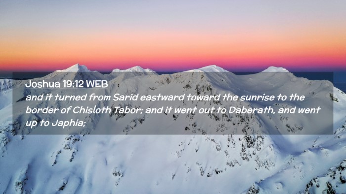 Picture 02 - Joshua 19:12 WEB Desktop Wallpaper - and it turned from Sarid eastward toward the - Desktop Bible Verse Wallpaper