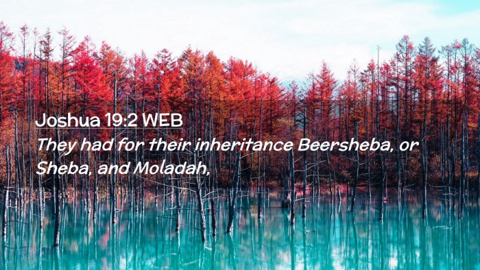 Picture 02 - Joshua 19:2 WEB Desktop Wallpaper - They had for their inheritance Beersheba, or - Desktop Bible Verse Wallpaper