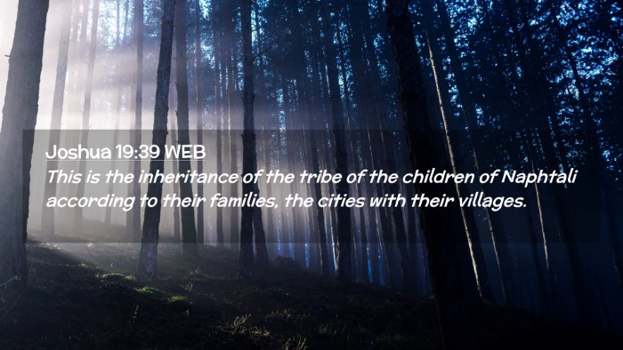 Picture 02 - Joshua 19:39 WEB Desktop Wallpaper - This is the inheritance of the tribe of the - Desktop Bible Verse Wallpaper