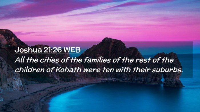 Picture 02 - Joshua 21:26 WEB Desktop Wallpaper - All the cities of the families of the rest of the - Desktop Bible Verse Wallpaper