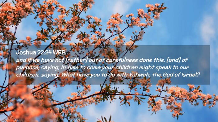 Picture 02 - Joshua 22:24 WEB Desktop Wallpaper - and if we have not [rather] out of carefulness - Desktop Bible Verse Wallpaper