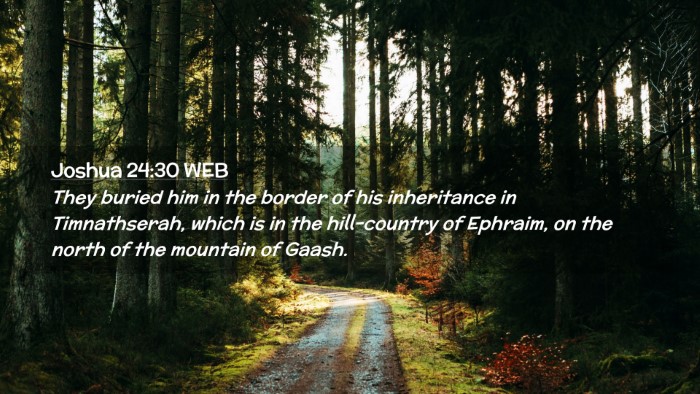 Picture 02 - Joshua 24:30 WEB Desktop Wallpaper - They buried him in the border of his inheritance - Desktop Bible Verse Wallpaper