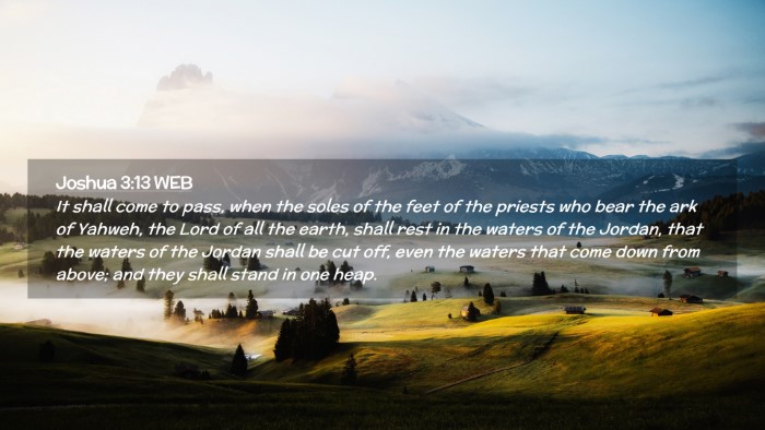 Picture 02 - Joshua 3:13 WEB Desktop Wallpaper - It shall come to pass, when the soles of the feet - Desktop Bible Verse Wallpaper