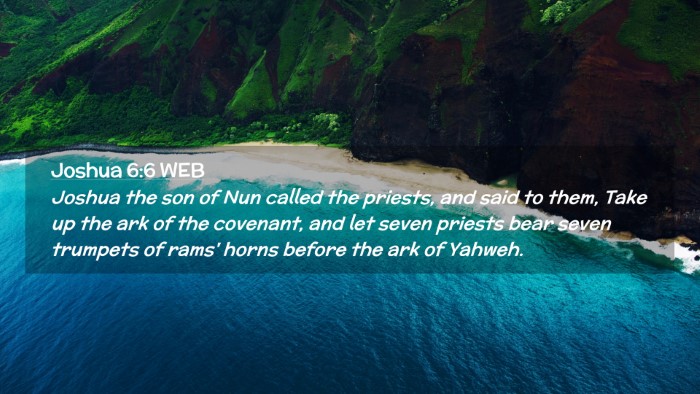 Picture 02 - Joshua 6:6 WEB Desktop Wallpaper - Joshua the son of Nun called the priests, and - Desktop Bible Verse Wallpaper