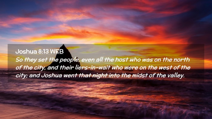 Picture 02 - Joshua 8:13 WEB Desktop Wallpaper - So they set the people, even all the host who was - Desktop Bible Verse Wallpaper