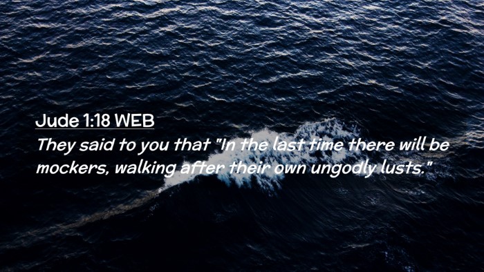 Picture 02 - Jude 1:18 WEB Desktop Wallpaper - They said to you that 
