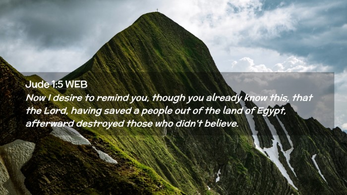 Picture 02 - Jude 1:5 WEB Desktop Wallpaper - Now I desire to remind you, though you already - Desktop Bible Verse Wallpaper