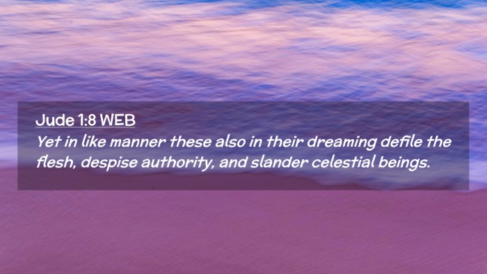 Picture 02 - Jude 1:8 WEB Desktop Wallpaper - Yet in like manner these also in their dreaming - Desktop Bible Verse Wallpaper