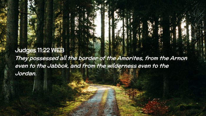 Picture 02 - Judges 11:22 WEB Desktop Wallpaper - They possessed all the border of the Amorites, - Desktop Bible Verse Wallpaper