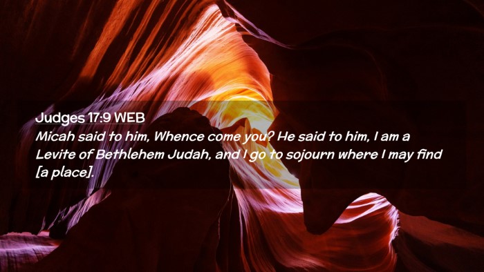 Picture 02 - Judges 17:9 WEB Desktop Wallpaper - Micah said to him, Whence come you? He said to - Desktop Bible Verse Wallpaper