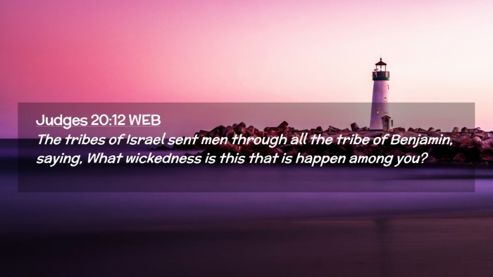 Picture 02 - Judges 20:12 WEB Desktop Wallpaper - The tribes of Israel sent men through all the - Desktop Bible Verse Wallpaper