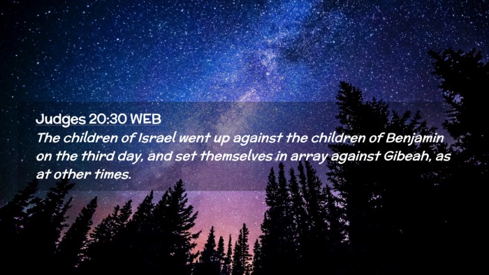 Picture 02 - Judges 20:30 WEB Desktop Wallpaper - The children of Israel went up against the - Desktop Bible Verse Wallpaper
