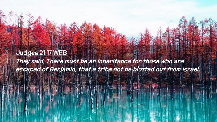 Picture 02 - Judges 21:17 WEB Desktop Wallpaper - They said, There must be an inheritance for those - Desktop Bible Verse Wallpaper