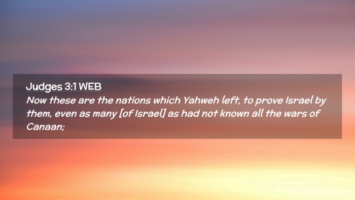 Picture 02 - Judges 3:1 WEB Desktop Wallpaper - Now these are the nations which Yahweh left, to - Desktop Bible Verse Wallpaper