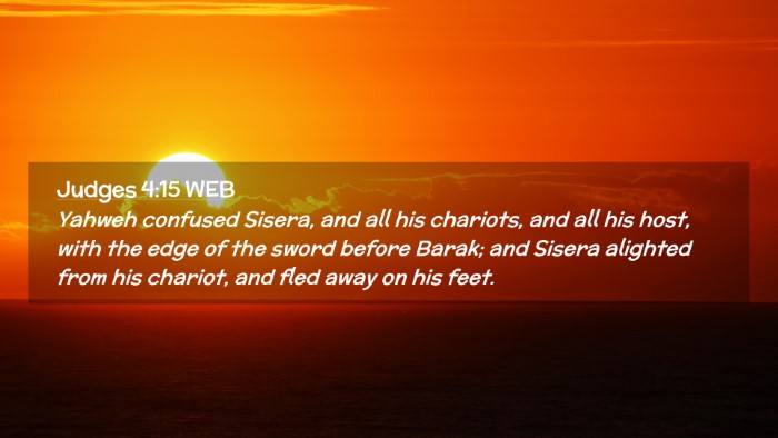 Picture 02 - Judges 4:15 WEB Desktop Wallpaper - Yahweh confused Sisera, and all his chariots, and - Desktop Bible Verse Wallpaper