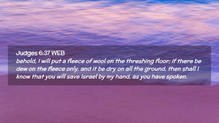 Picture 02 - Judges 6:37 WEB Desktop Wallpaper - behold, I will put a fleece of wool on the - Desktop Bible Verse Wallpaper