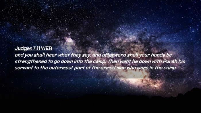 Picture 02 - Judges 7:11 WEB Desktop Wallpaper - and you shall hear what they say; and afterward - Desktop Bible Verse Wallpaper