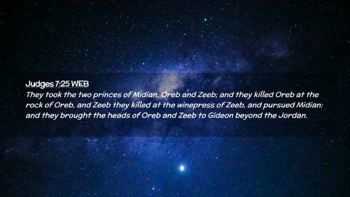Picture 02 - Judges 7:25 WEB Desktop Wallpaper - They took the two princes of Midian, Oreb and - Desktop Bible Verse Wallpaper