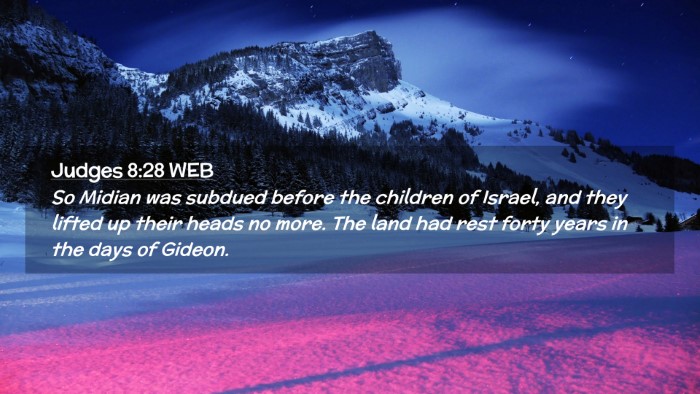 Picture 02 - Judges 8:28 WEB Desktop Wallpaper - So Midian was subdued before the children of - Desktop Bible Verse Wallpaper
