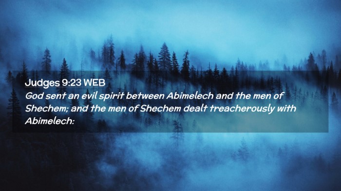 Picture 02 - Judges 9:23 WEB Desktop Wallpaper - God sent an evil spirit between Abimelech and the - Desktop Bible Verse Wallpaper