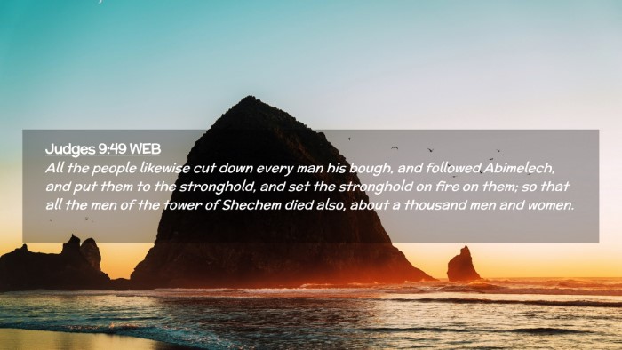 Picture 02 - Judges 9:49 WEB Desktop Wallpaper - All the people likewise cut down every man his - Desktop Bible Verse Wallpaper