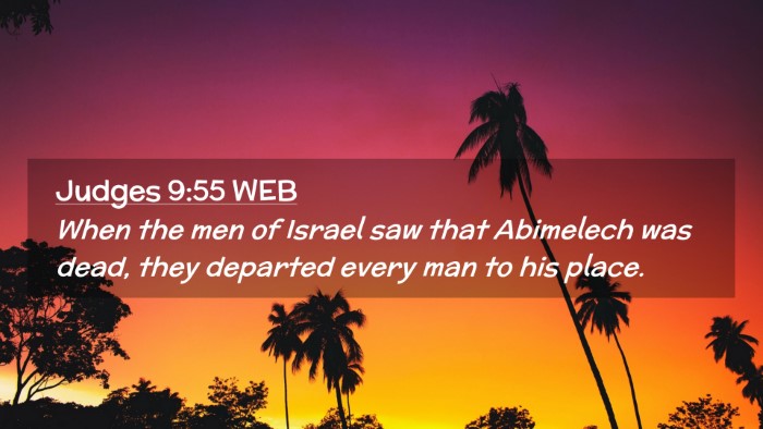 Picture 02 - Judges 9:55 WEB Desktop Wallpaper - When the men of Israel saw that Abimelech was - Desktop Bible Verse Wallpaper