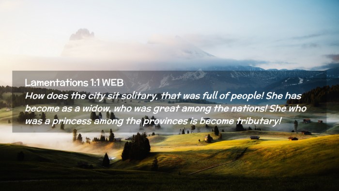 Picture 02 - Lamentations 1:1 WEB Desktop Wallpaper - How does the city sit solitary, that was full of - Desktop Bible Verse Wallpaper