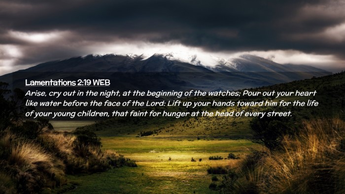 Picture 02 - Lamentations 2:19 WEB Desktop Wallpaper - Arise, cry out in the night, at the beginning of - Desktop Bible Verse Wallpaper