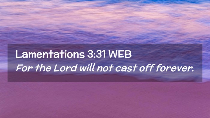Picture 02 - Lamentations 3:31 WEB Desktop Wallpaper - For the Lord will not cast off - Desktop Bible Verse Wallpaper