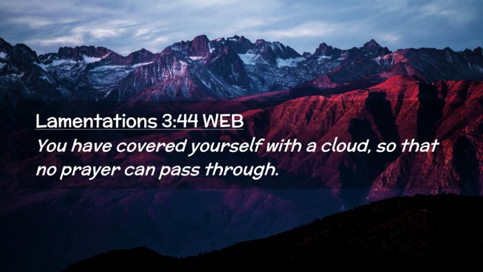 Picture 02 - Lamentations 3:44 WEB Desktop Wallpaper - You have covered yourself with a cloud, so that - Desktop Bible Verse Wallpaper
