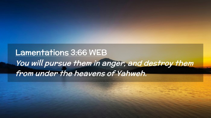 Picture 02 - Lamentations 3:66 WEB Desktop Wallpaper - You will pursue them in anger, and destroy them - Desktop Bible Verse Wallpaper