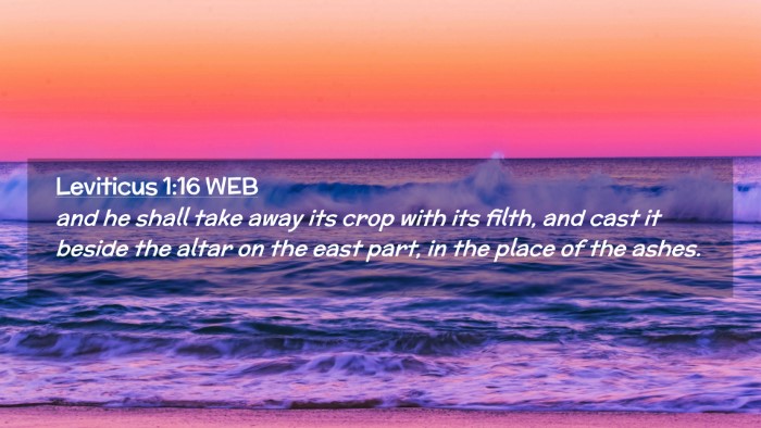 Picture 02 - Leviticus 1:16 WEB Desktop Wallpaper - and he shall take away its crop with its filth, - Desktop Bible Verse Wallpaper