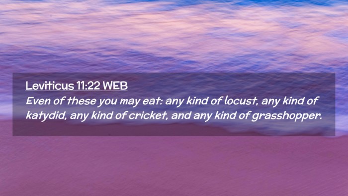 Picture 02 - Leviticus 11:22 WEB Desktop Wallpaper - Even of these you may eat: any kind of locust, - Desktop Bible Verse Wallpaper