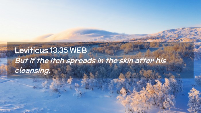 Picture 02 - Leviticus 13:35 WEB Desktop Wallpaper - But if the itch spreads in the skin after his - Desktop Bible Verse Wallpaper
