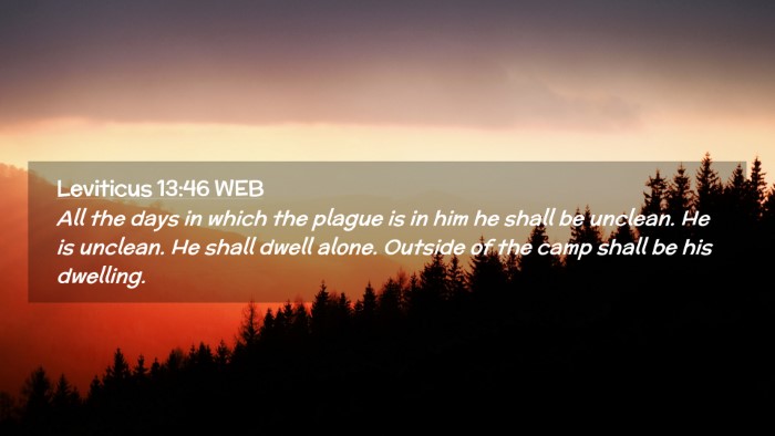 Picture 02 - Leviticus 13:46 WEB Desktop Wallpaper - All the days in which the plague is in him he - Desktop Bible Verse Wallpaper
