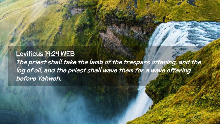Picture 02 - Leviticus 14:24 WEB Desktop Wallpaper - The priest shall take the lamb of the trespass - Desktop Bible Verse Wallpaper